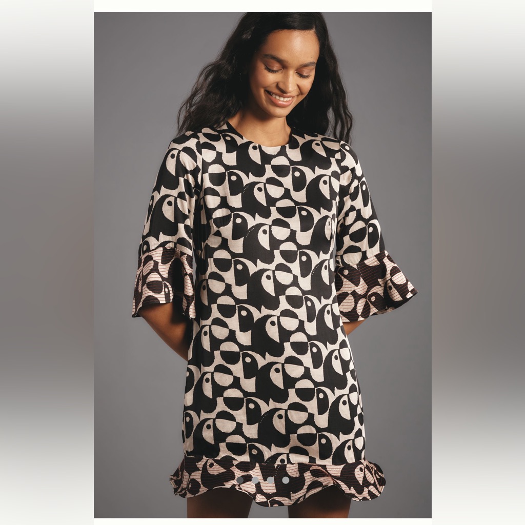 Nwt Farm Rio For Anthropologie Geo Toucan Mini Dress Sz M